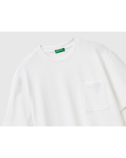 Benetton Black Benetton, T-Shirt With Pocket for men