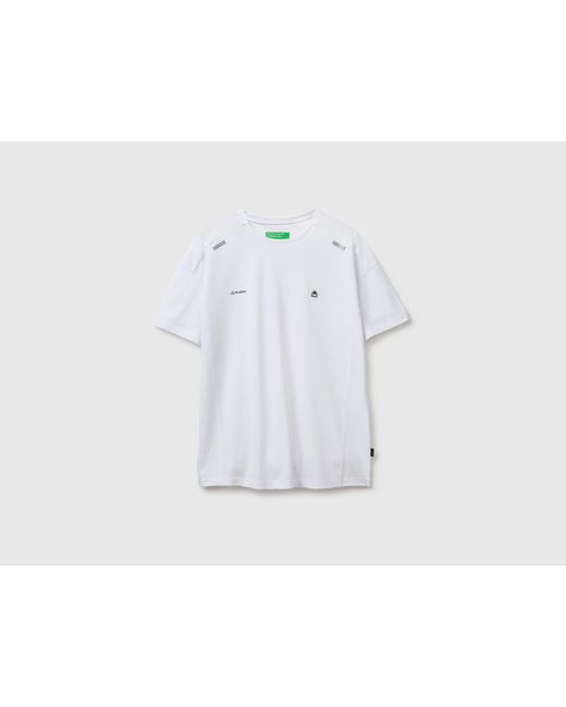 Benetton White Benetton, Polartec Technical Fabric T-Shirt for men