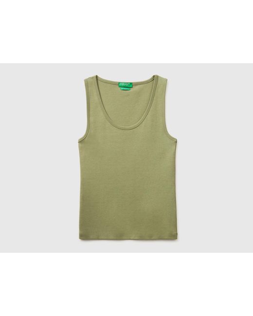 Benetton Green Benetton, Slim Fit Ribbed Tank Top