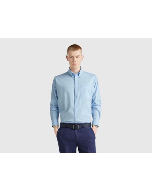 Benetton, Camicia Regular Fit Button-Down, Taglia, Blu Chiaro, Uomo di Benetton in Blue da Uomo