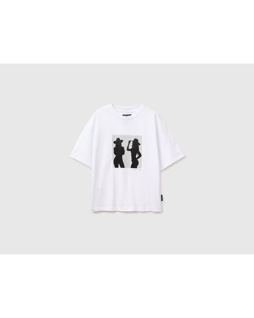 Benetton Black Benetton, Western Print T-Shirt