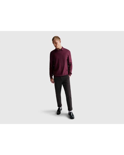 Benetton Black Benetton, Slim Fit Cotton Chinos for men