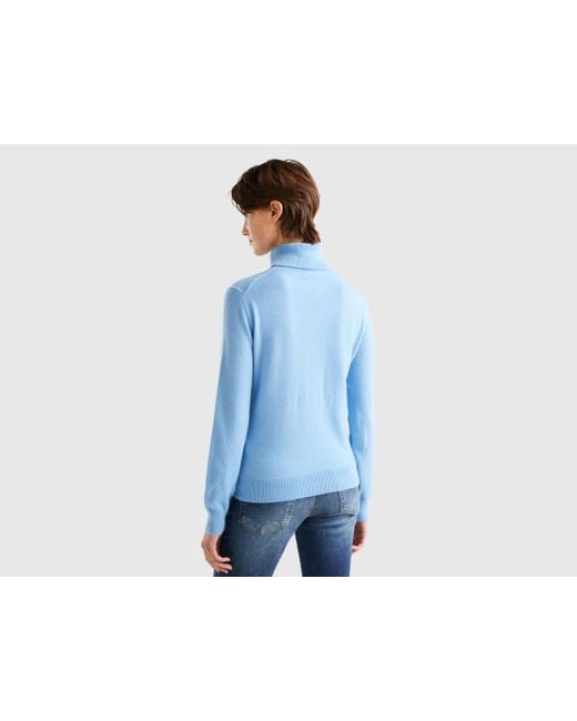 Light blue turtleneck sweater cheap women's