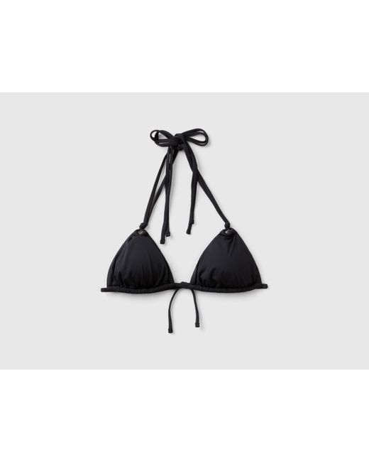 Sujetador De Bikini De Triángulo De Econyl® Acolchado Benetton de color Black