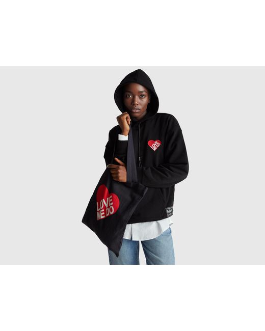 Benetton, Bolso De Mano The Beatles En Puro Algodón, Talla, Negro, Mujer Benetton de color Black