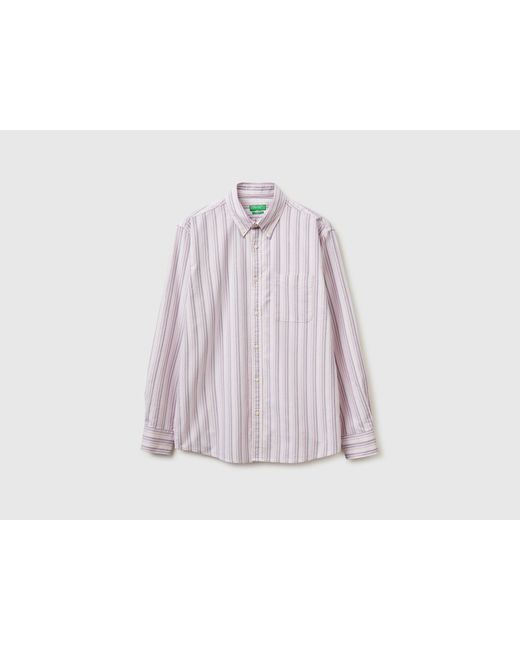 Benetton Black Benetton, Striped Button-Down Shirt for men