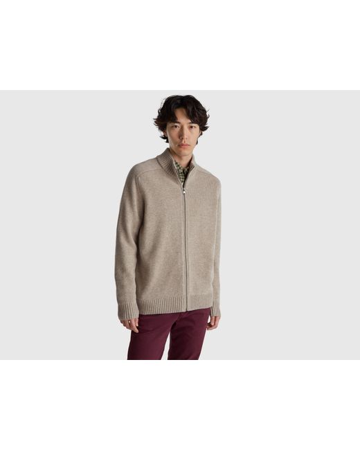 Benetton Multicolor Benetton, Zip-Up Cardigan for men