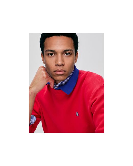 Benetton Red Benetton, Relaxed Fit Sweater for men