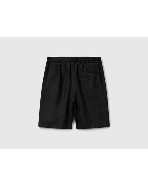 Benetton Black Benetton, Bermuda Shorts With Drawstring for men