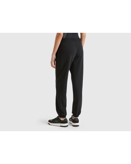 Benetton Benetton Sweatpants With Drawstring in Black Lyst UK