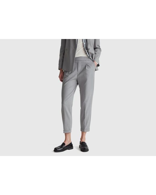 Benetton Black Benetton, Trousers With Cuff