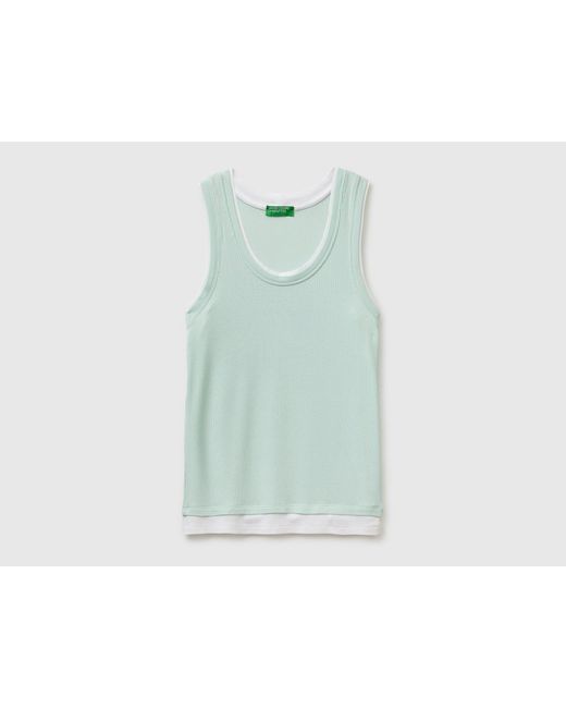 Benetton Green Benetton, Slim Fit Ribbed Tank Top