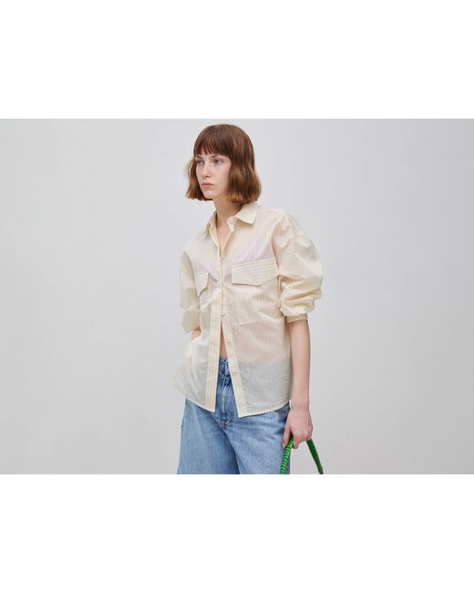 Benetton Black Benetton, Striped Shirt With Slits