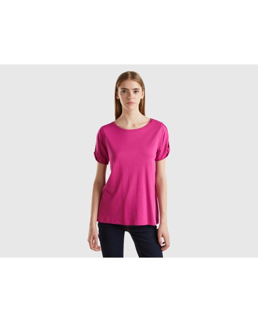 Benetton Pink Benetton, Modal Blend T-Shirt