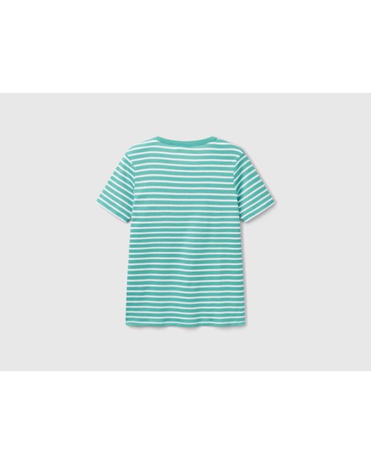 Benetton Black Benetton, Crew Neck Striped T-Shirt