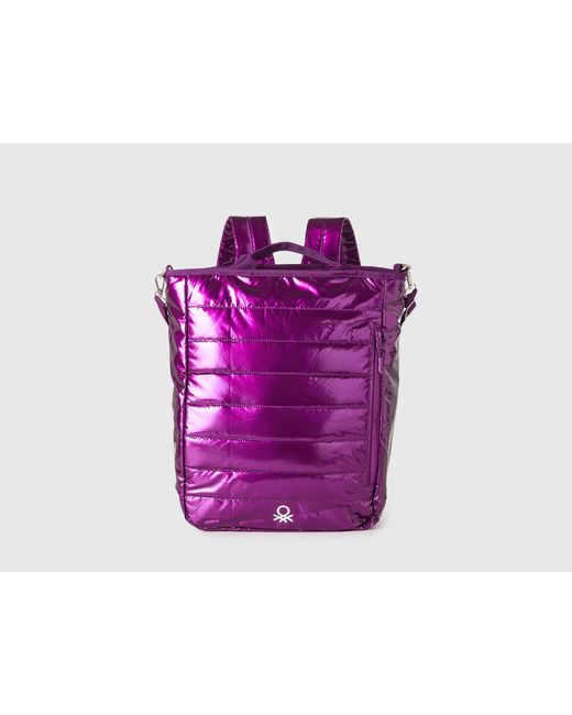Benetton Purple Benetton, Padded Rucksack With Shoulder Strap