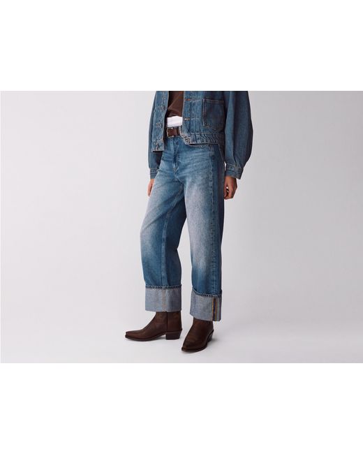 Benetton Black Benetton, Vintage Wash Cropped Cuffed Jeans