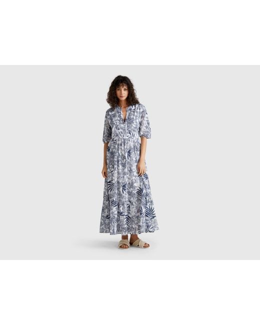 Benetton Black Benetton, Dress With Tropical Print