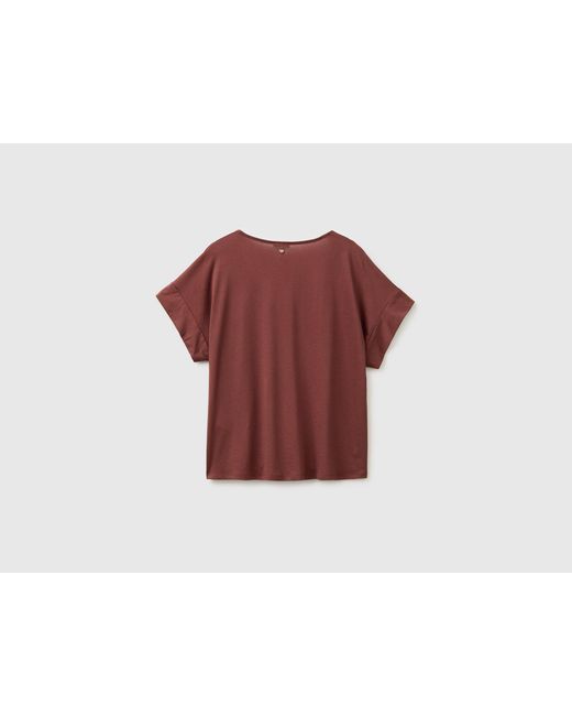 Benetton Red Benetton, Boxy Fit T-Shirt