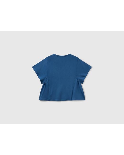 Benetton, T-Shirt Coupe Confort, Bleu Horizon, Femme Benetton en coloris Blue