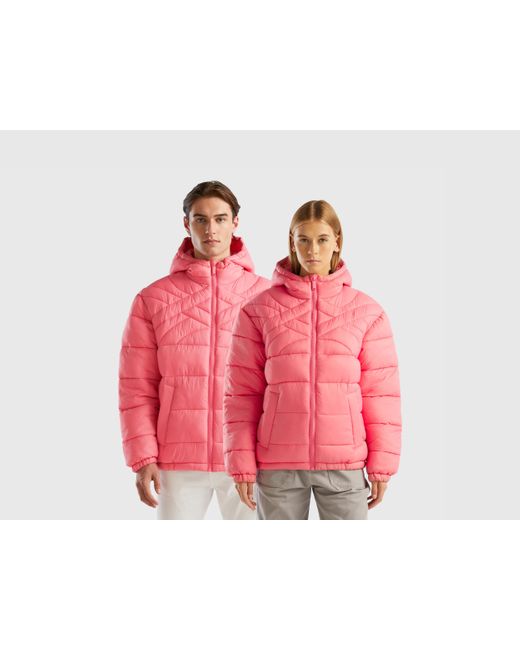 Piumino Imbottito Con Ovatta Riciclata da Uomo di Benetton in Rosa | Lyst