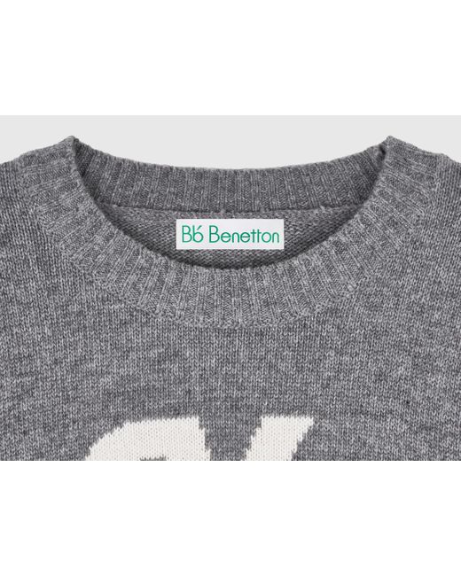Benetton Black Benetton, Crew Neck Sweater