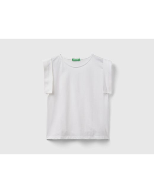Benetton Black T-shirt With Angel Sleeves