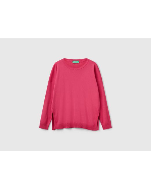 Benetton, Jersey Over Fit De Algodón, Fresa, Mujer Benetton de color Red