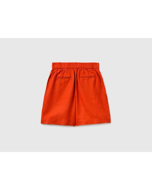 Benetton Red Benetton, Pure Linen Bermuda Shorts