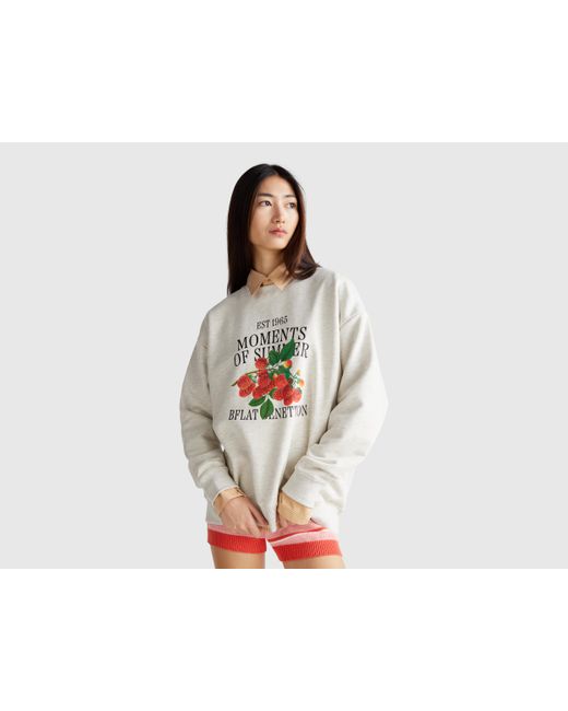 Benetton Black Benetton, Sweatshirt With Fruit Print