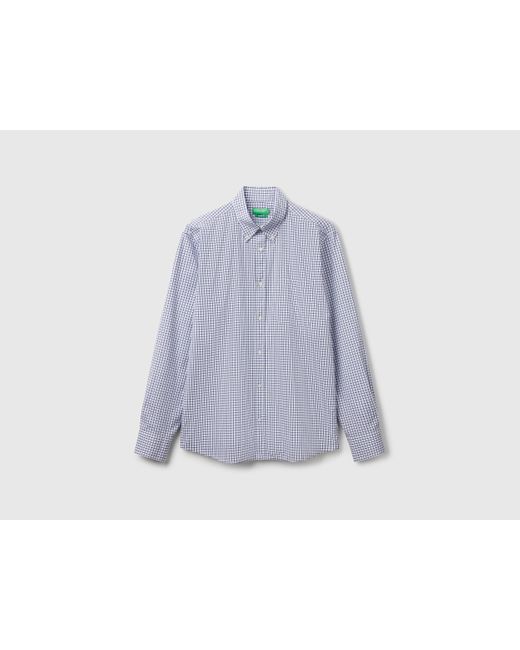 Benetton, Camicia A Quadri Button Down, Multicolore, Uomo di Benetton in Black da Uomo
