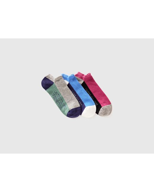 Benetton Black Benetton, Three Pairs Of Short Socks