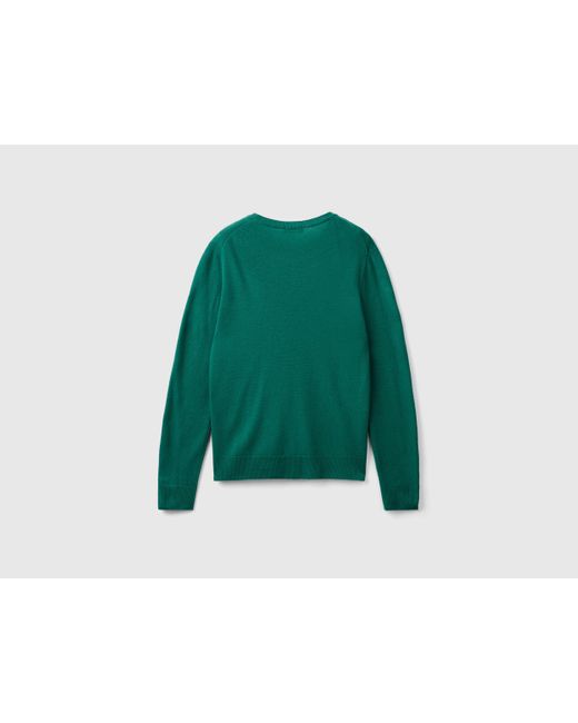 Benetton Green Benetton, Forest Crew Neck Sweater