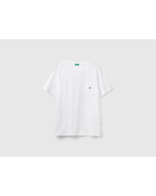 Benetton Black T-shirt With Pocket for men