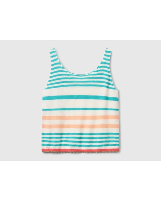 Benetton, Top A Righe, Multicolore, Donna di Benetton in Black
