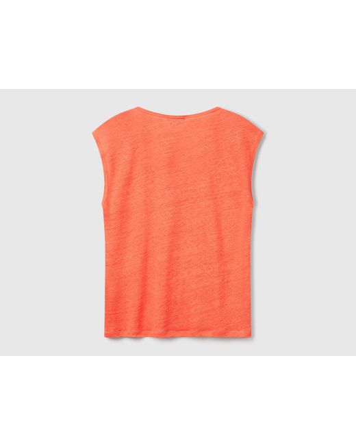 Benetton Red Benetton, Wide Neck T-Shirt