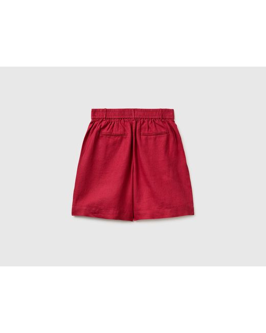 Benetton Red Benetton, Pure Linen Bermuda Shorts