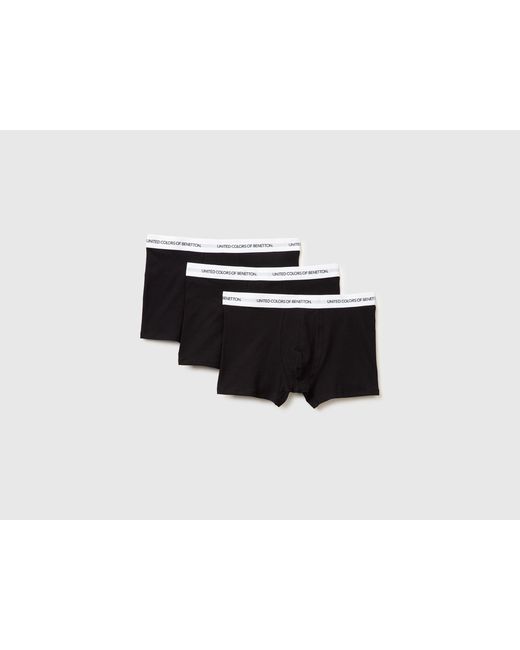 Benetton Black Benetton, Set Of Three Boxers for men
