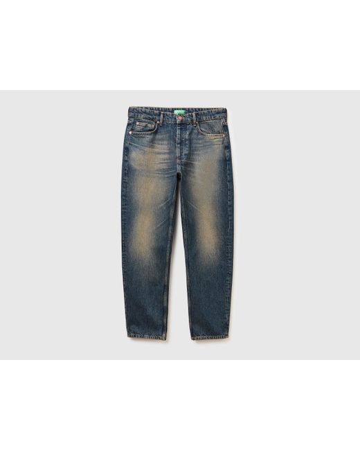 Benetton Benetton, Five Pocket Tapered Fit Jeans in Black for Men