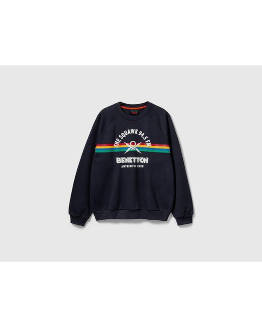 Benetton Black Benetton, Stranger Things Relaxed Fit Sweatshirt for men