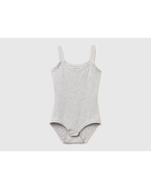 Benetton White Benetton, Super Stretch Cotton Bodysuit