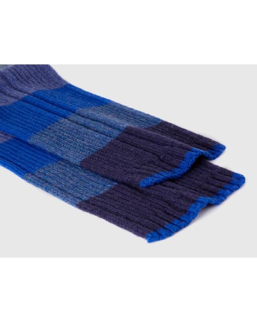 Benetton Blue Benetton, Striped Scarf for men