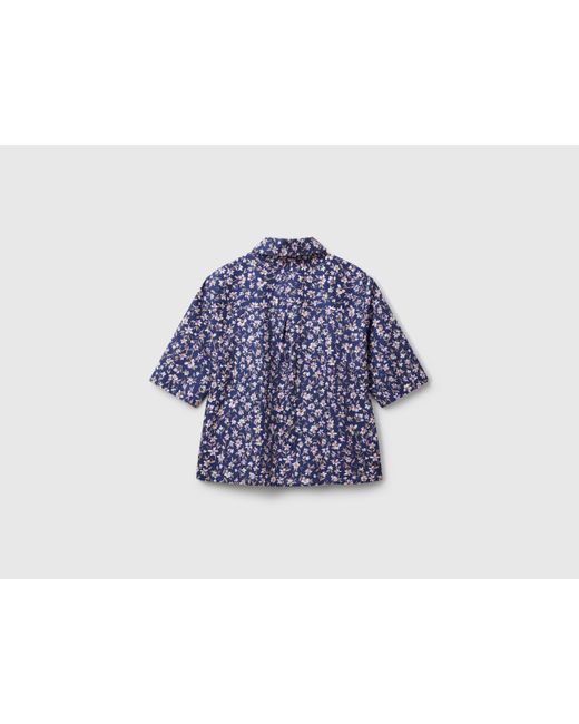 Benetton Blue Benetton, Patterned Shirt