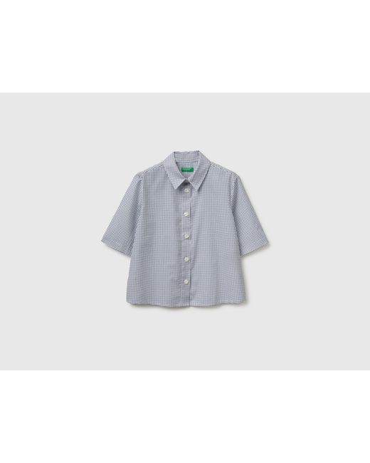 Benetton Black Benetton, Short Sleeve Patterned Shirt