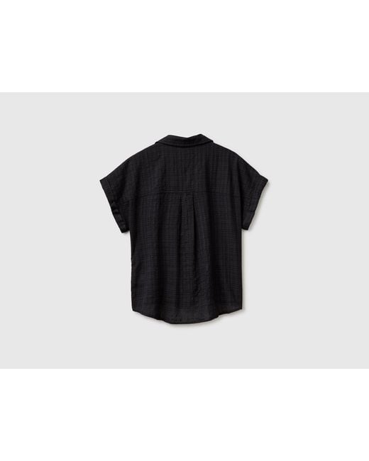 Benetton Black Benetton, Blouse With Knot