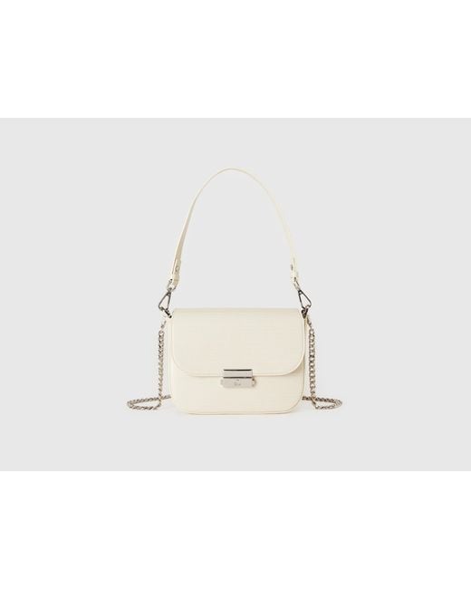 Benetton Black Benetton, Small Cream Be Bag With Coconut Print