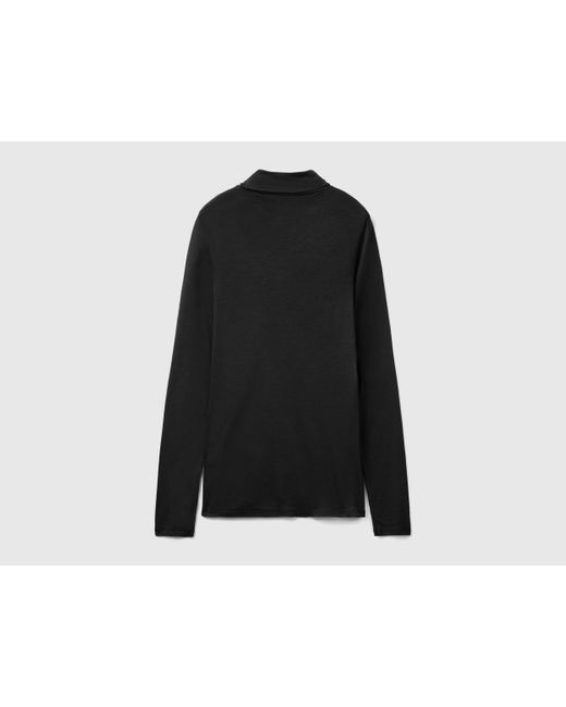 Benetton Black Benetton, Turtleneck T-Shirt