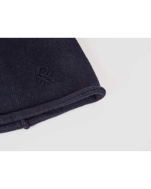 Benetton Blue Benetton, Cashmere Blend Cap, , Dark