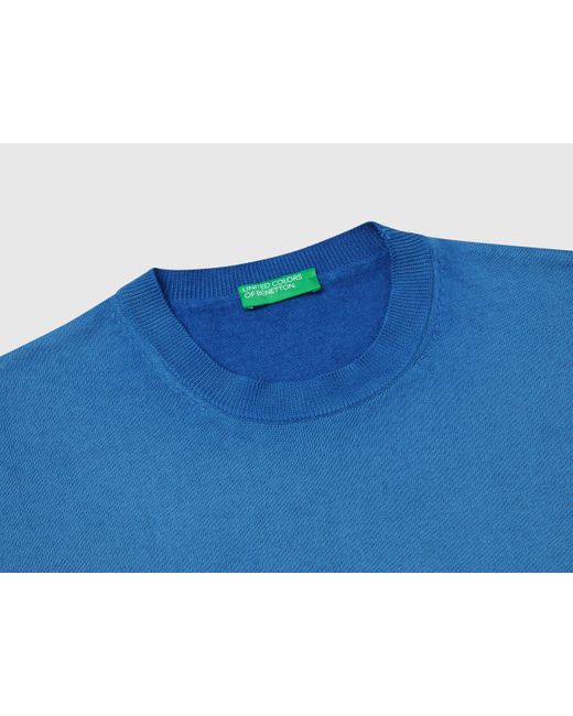 Benetton Benetton, T-Shirt Mit Normaler Passform, Blau in Blue für Herren