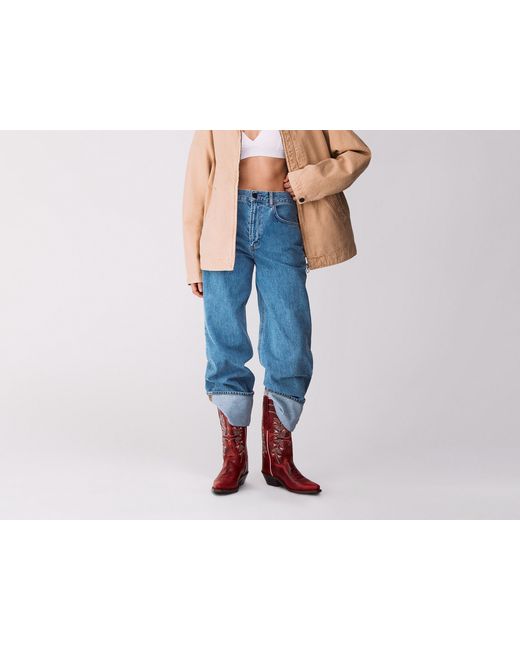 Benetton Blue Benetton, Light Wash Cropped Jeans With Turn-Ups